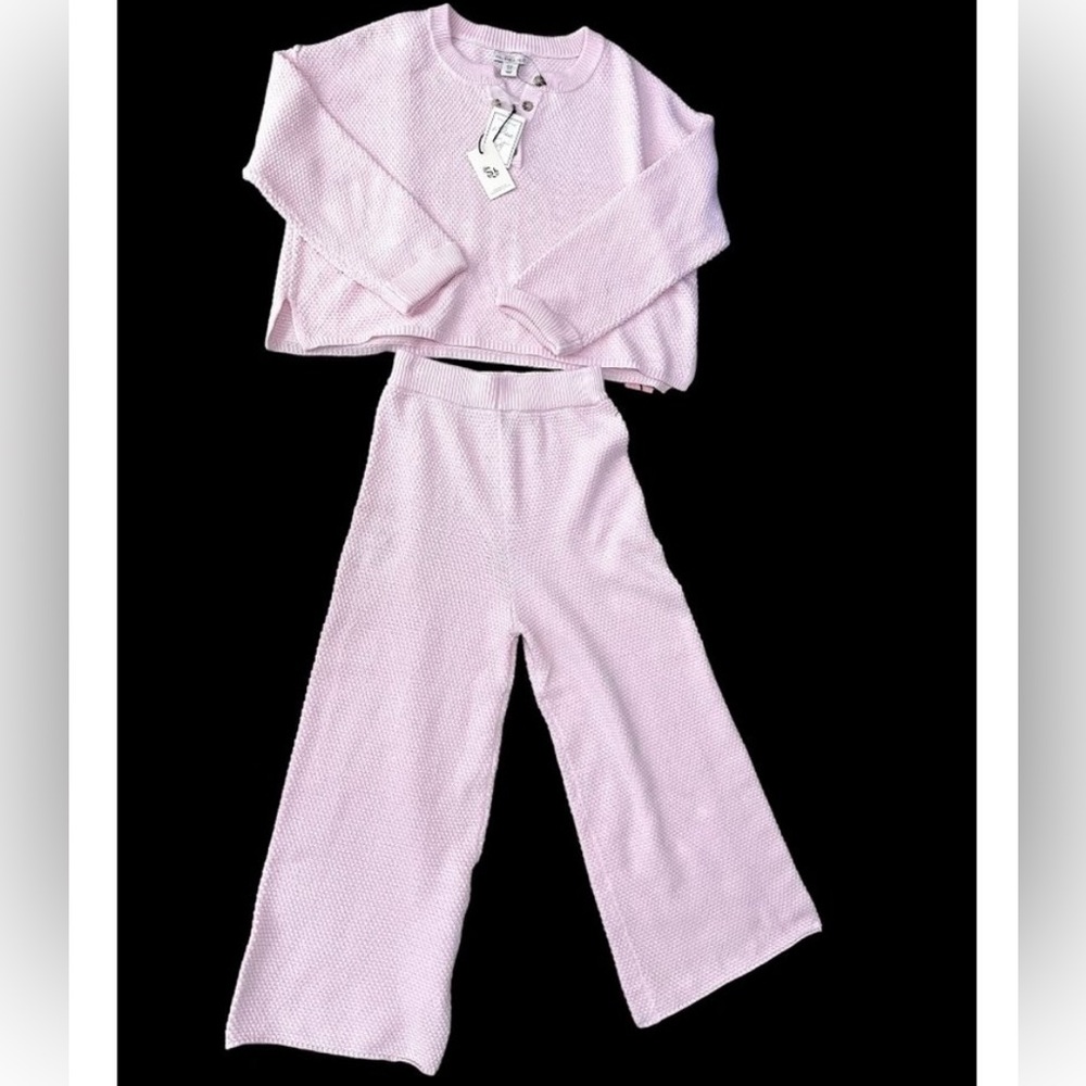 Baby pink waffle knit set